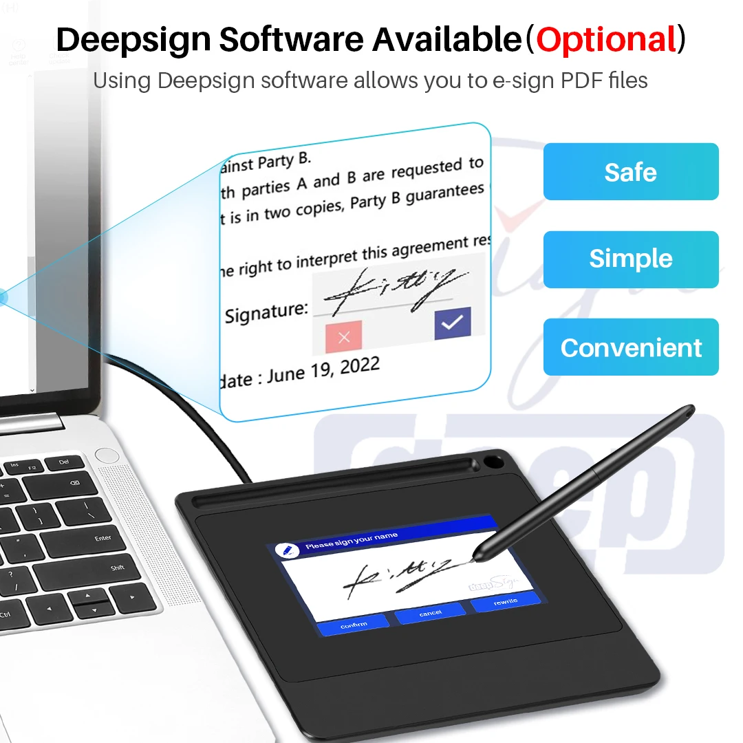 DS510 Caneta digital eletrônic - Digital Signature Pad avaliação e preço