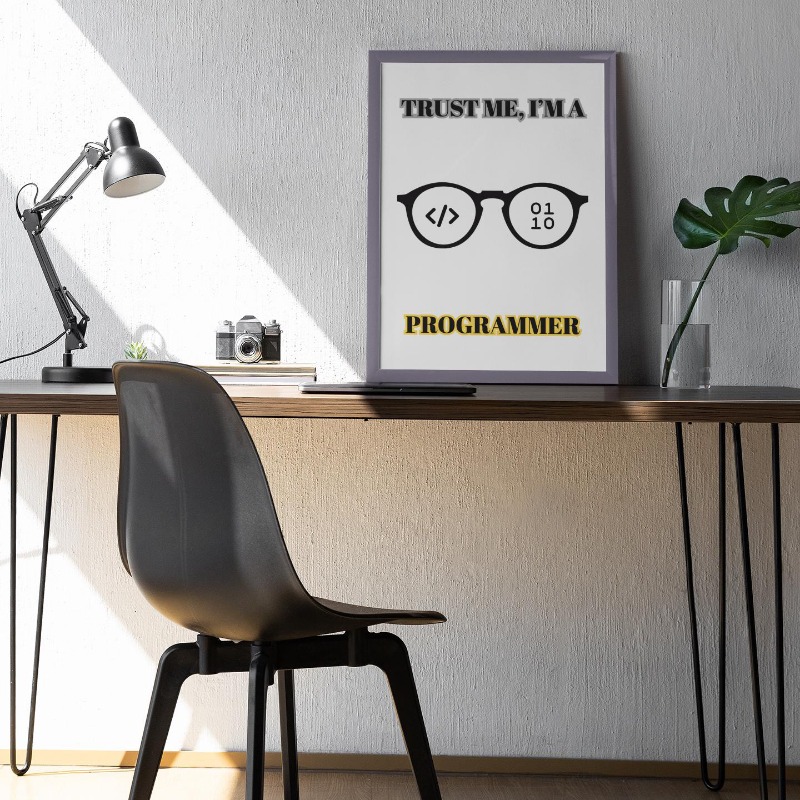 Programador engraçado cartaz e - Office Tech Software avaliação e preço